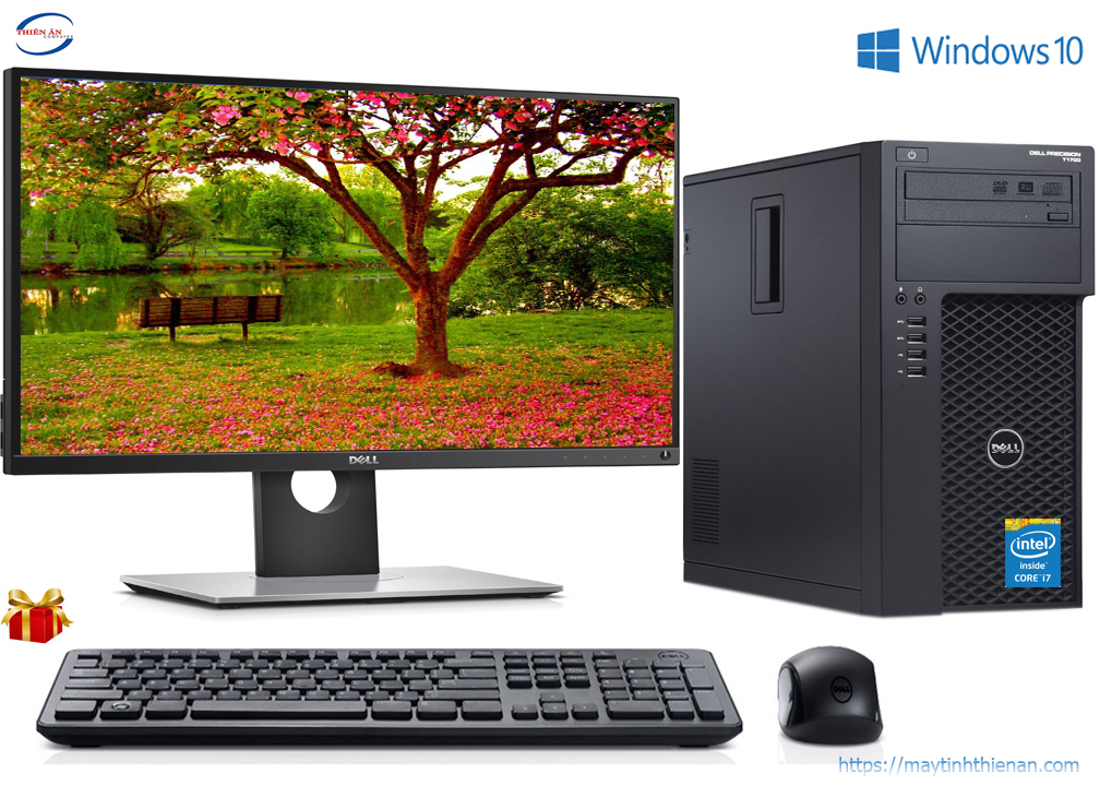 Máy Bộ Dell T1700: Core i7-4770/16GB/SSD 120GB/24inch