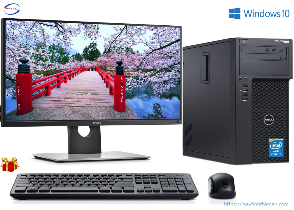 Máy Bộ Dell T1700: Core i7-4770/8GB/SSD 240G/24inch